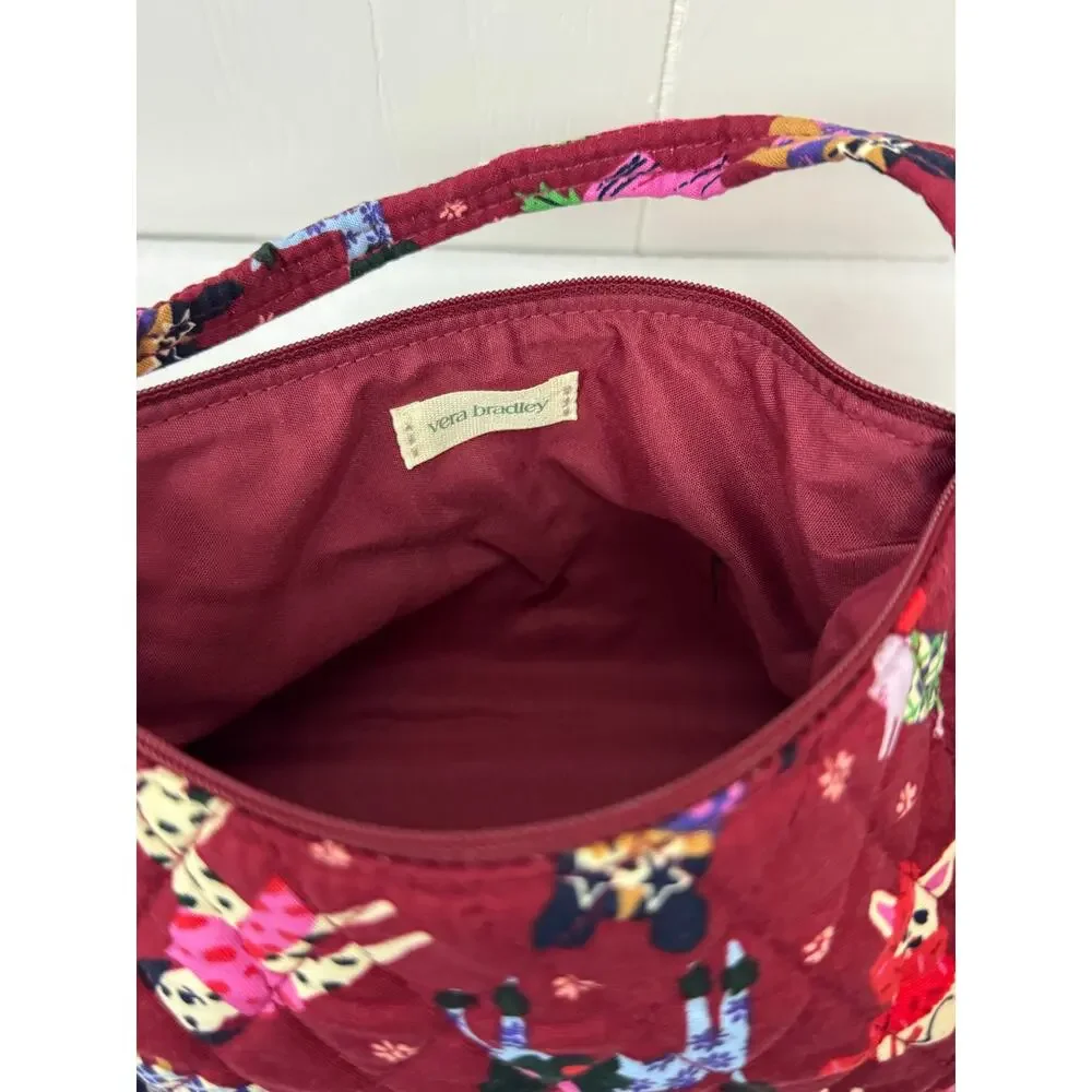 Vera Bradley Holiday Hounds Mini Slouchy Crossbody, NWT